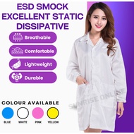 [ORIGINAL] ESD Smock Blue, White, Pink, Yellow Long Sleeve Baju ESD Antistatic ESD Protection 防静电衣 A