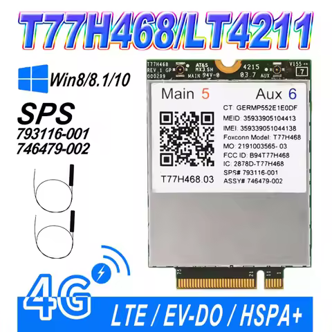 WDXUN for 4G module for LT4211 LTE / EV-DO / HSPA + PLACA T77H468 gobi5000 m.2 Elitebook 820 840 850
