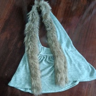 Fur Halter Top