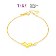TAKA Jewellery 999 Pure Gold 5G Bracelet Heart
