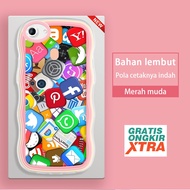 OPPO F3 F3Lite F5 F7 F9 F11 Pro Lite Plus Youth INS Fashion Apple Icon Kesing hp cassing jelly acces
