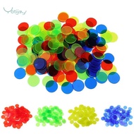 [szlztmy1] 100x 19mm Plastic Poker Game Counter Bingo Casino Chips Kids Toy Mixed Color