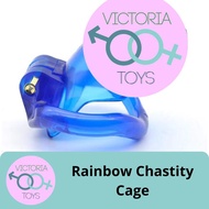 RAINBOW CHASTITY CAGE LOCK A COCK