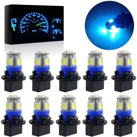 T10 194 168 Dash Instrument Ice Blue LED Light Bulbs Bright Panel Gauge Cluster Dashboard LED Light