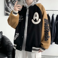Vintage Baseball Jacket Letter Embroidery Jacket Multicolor Jacket Jacket Varsity Jacket For Men Vin