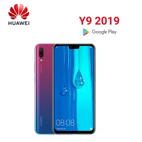 HUAWEI-Y9 2019,Smartphone Android,6.5 inch,4+64GB ROM,Google Play Store,Mobile phones,Dual SIM,4000m