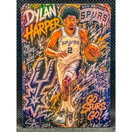 NBA Basketball Graffiti: Dylan Harper (San Antonio Spurs)