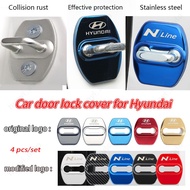 4pcs/set Car Door Lock Cover Protective Decoration Stainless Steel for Hyundai HB20 Creta Tucson Ion