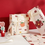 Hot SaLe 6Gift Packaging Paper Girly HeartdiyBook Wrapper Valentine's Day Gift Box Bouquet Wrapping Paper Ribbon 90DB