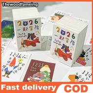 hewoodfameing Mini 365 Day Calendar 2026 Planner Yearly Agenda Organizer Cute Doodles Painting Daily