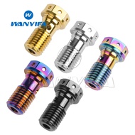 Wanyifa 6PCS Motorcycle Bolt M10x1.0 1.25 Pitch Titanium single Banjo Bolt for Brembo Brake Dual Lin