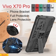 Casing For Vivo X70 Pro Plus X70Pro X70ProPlus Phone Case Armor Shockproof Casing Hard Stand Holder Bracket Magnetic Bac