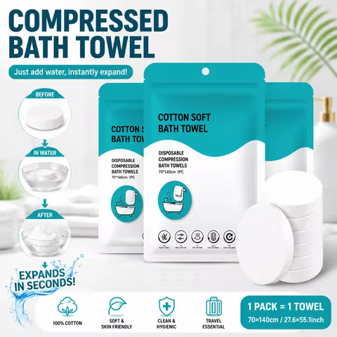 Disposable Compressed Bath Towel, Disposable Towels, Soft Travel Bath Towel 70x140cm, Portable, Trav