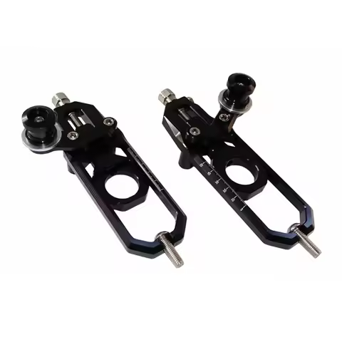 A89Q-Rear Wheel Axle Blocks Chain Adjusters For Suzuki GSXR 600 750 2011-2026 Swingarm Spools