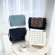Ck Woven Shoulder Bag Selempang Cewek Tas Bahu Tas Snake Tas