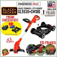 ''BLACK & DECKER'' GRASS TRIMMER C/W CITY MOWER 530W GL5530 + CM100