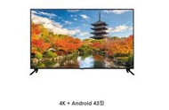 TECO東元4K+Google TV 43型液晶顯示器 TL43GU1TRE 安卓電視11.0