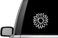 Flower White Window Laptop Vinyl Die Cut Decal Decor Mirror Wall Bathroom Stickers for Car 5” Inches