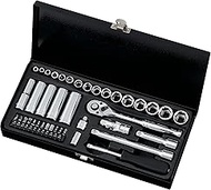E-Value ESR-2340M Socket Wrench Set, 40 Pieces, 0.25 inch (6.35 mm), 0.37 inch (9.5 mm)