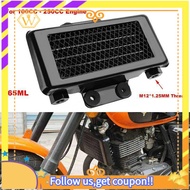 【W】Motorcycle Engine Oil Cooler Cooling Radiator 65Ml Aluminum Black for 100CC-250CC Motorcycle Dirt Bike ATV