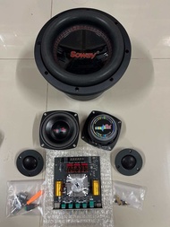 ชุดละ 3159บาท 8“เบส  1ดอก 4” AUDIOKING กลาง 2ดอก แหลม 2ดอก แอมป์2.1Ch 1ตัว ลำโพงบลูทูธ ลำโพง DIY