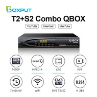 BOXPUT DVB T2 S2 Combo QBOX TV Receiver H264 Best DIGITAL TV Decoder 1080P FullHD DVB MP3 PLAY PVR EPG T2 DVB S2 Set Top Box