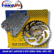 GEAR SET GEAR PACKAGE JUPITER Z 5tp 428H-104L-36T-15T ORIGINAL FUKUKAWA