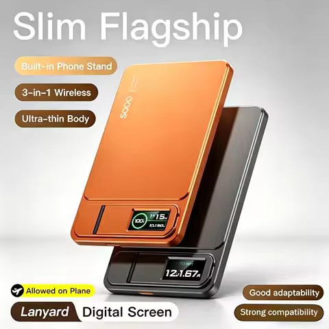 W05 5000mAh Slim Power Bank Compatible Magnetic Wireless 20W Fast Charging Portable Battery for MagS