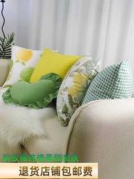 Pure Cotton Pillowcase Core-Free Cotton Cushion Cover Sofa Pillowcase 60x60 Square Pillowcase Backre