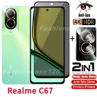 Realme C67 4G 2023 Private Tempered Glass Anti-Spy Full Cover Screen Protector Anti Peek Privacy Fil