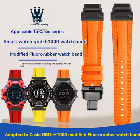 For G-SHOCK Casio Smart Watch 3475 GBD-H1000 Series Modified Sports Fluororubber Strap Accessories M