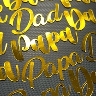 10pcs Papa / Dad Cardstock bento cake toppers ( Cardstock Only )