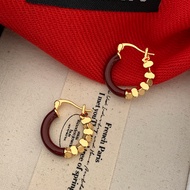 Angola Red Earrings YNDU