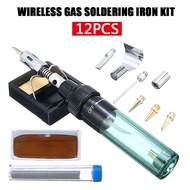 12pcs Gas Welding Soldering Irons Welding Pen Burner Blow Torch Gas Soldering Iron Cordless Butane T