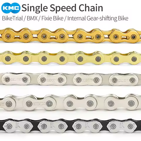 KMC bicycle chain single speed K1/K1SL/Z1eHX/S1/HL1 Series 1/2"x1/8" 3/32"112links for BMX/Dirt Jump