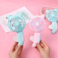 Cute Mini Hand Pressure Fan Cat Design Student Fan High Velocity for Outdoor