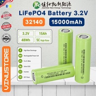Jiashikai 32140 LiFePO4 Battery 3.2V 15Ah 15000mAh 48Wh High Rate Discharge Rechargeable Cell for E-