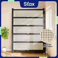 【Rattan Design】Staxhome Kitchen Storage Cabinet Storage Rack Shelf For Microwave Oven Living Room