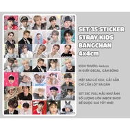 SET of 35 STRAY KIDS BANG CHAN sealing stickers size 4x4cm