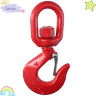 FANSIN Locking Swivel Hook, Red 6600LBS Swivel Lifting Hook, Heavy Duty with Latch 3 Ton Lifting Swi