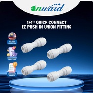 4U4 1/4" Quick Connect EZ Push in Union Fitting (4 Pcs Set)