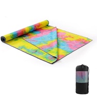 store 183x63cm Non-Slip Yoga Towel Soft Travel Sport Fitness Exercise Yoga Pilates Mat Tie-dye Print