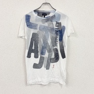 ARMANI JEANS Armani 短袖印花 T 卹，顏色白色，M 碼，古著。