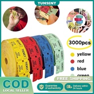 1000/3000pcs Amit Ticket/Raffle Ticket/Ticket Roll/Raffle Ticket With Number/Raffle Ticket Personali