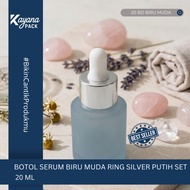 BD DROPPER SERUM BOTTLE FROSTED YOUNGbiru 20ML BD/ 20 DOFFbiru PIPETTEML WHITE RUBBER SILVERRing SET
