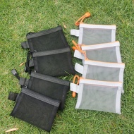 Transparent Nylon Mesh Zipper Bag Mini Coin Storage Bag Bank Card Pouch Organiser