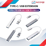 1 to 4 USB Extension - Type-C to USB 3.0 / USB to USB 3.0 PC Laptop USB Expansion Extension USB Hub