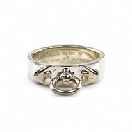 [5 Points] Excellent Condition ▲HERMES Collier de Chien Ring, AG925 Silver, Size 47 (equivalent to J