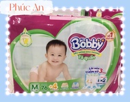 ( Tặng thêm 4 miếng ) Tã Quần Bobby Cho Bé Size M 76 Miếng 6 Đến 11 Kg - Bỉm Quần Trẻ Em Bobby Size 