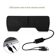 PLEXTONE 1 Pair Mini Portable Clipon USB Stereo Speakers line Controller Soundbar for Laptop Mp3 Phone Music Player PC with Clip
